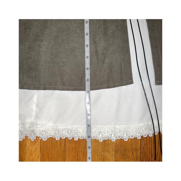 BROWN SAGE FAUX SUEDE SKIRT - Picture 6 of 10